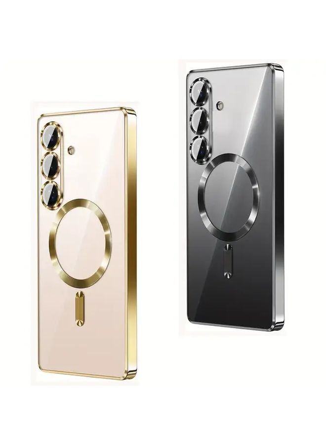 Purple Slim Magnetic Case For Samsung Galaxy A14 5G Clear Shockproof Yellowing Resistant - Image 1